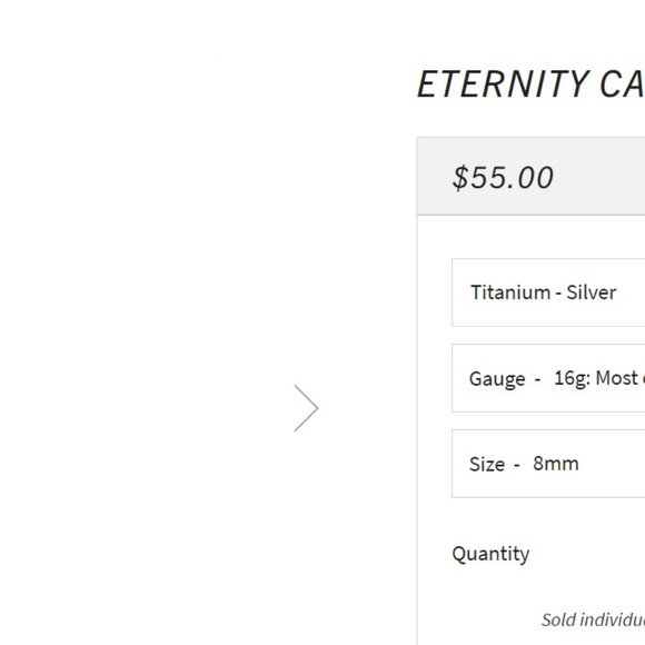 Maison Miru Set of Three Rook Piercings - 16g (all) - Picture 7 of 7